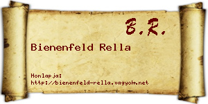 Bienenfeld Rella névjegykártya